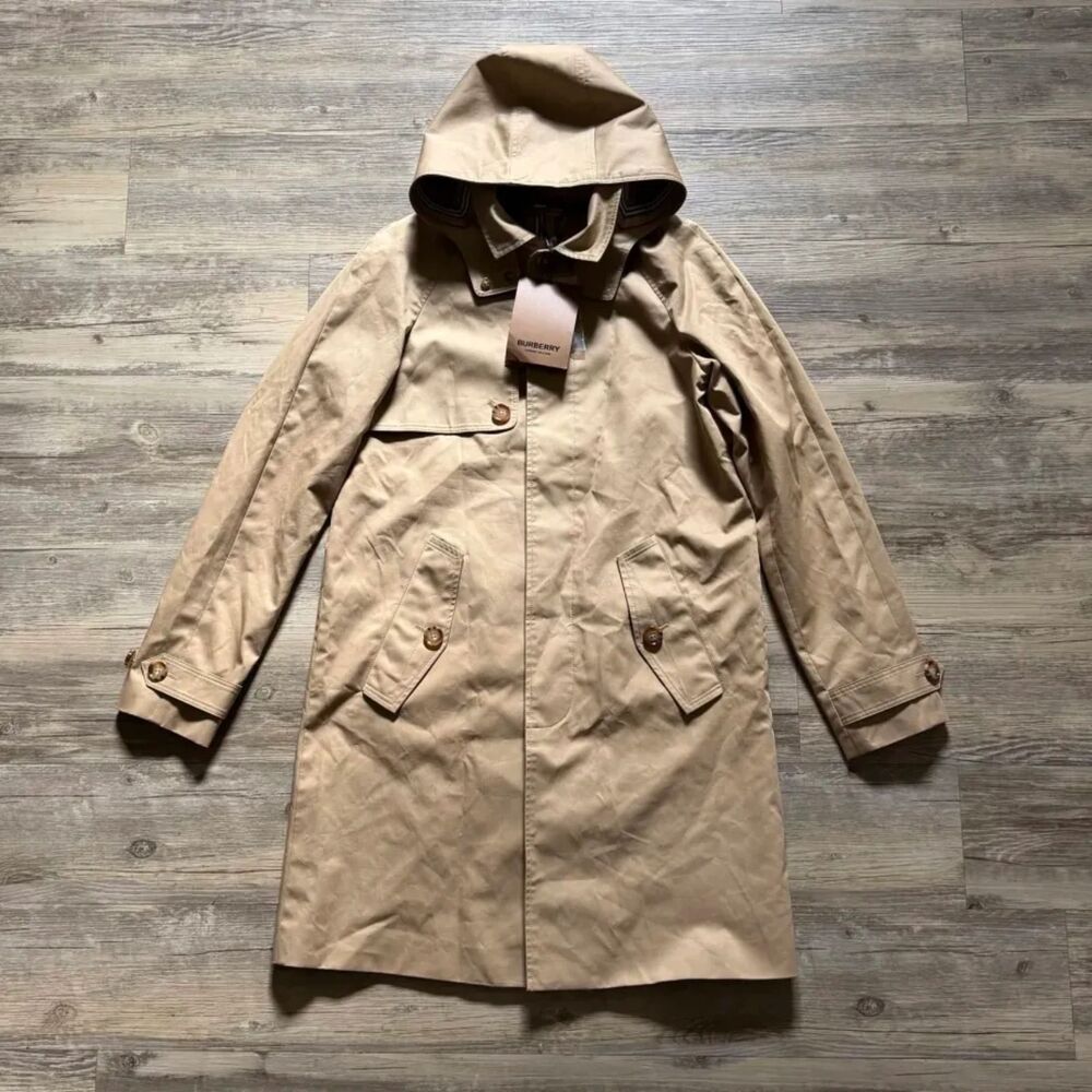 Burberry Hooded Trench Coat Size 14Y Kids NWT
